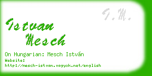 istvan mesch business card